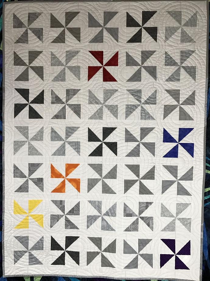 Modern Pinwheels quilt