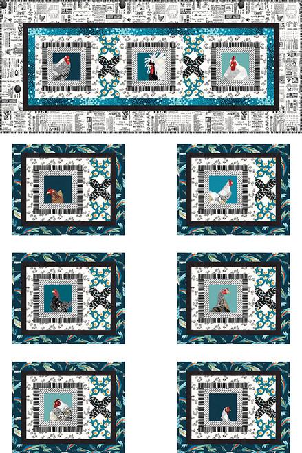 Zooming Chickens Free Table Runner & Placemats Pattern