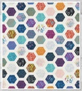 Found Batiks, Carrie Bloomston, Hexie Framed - 57" x 64", Pattern Designed by Emily Dennis