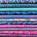 Batik Words Indigo, Found, Carrie Bloomston, Anthology Fabrics