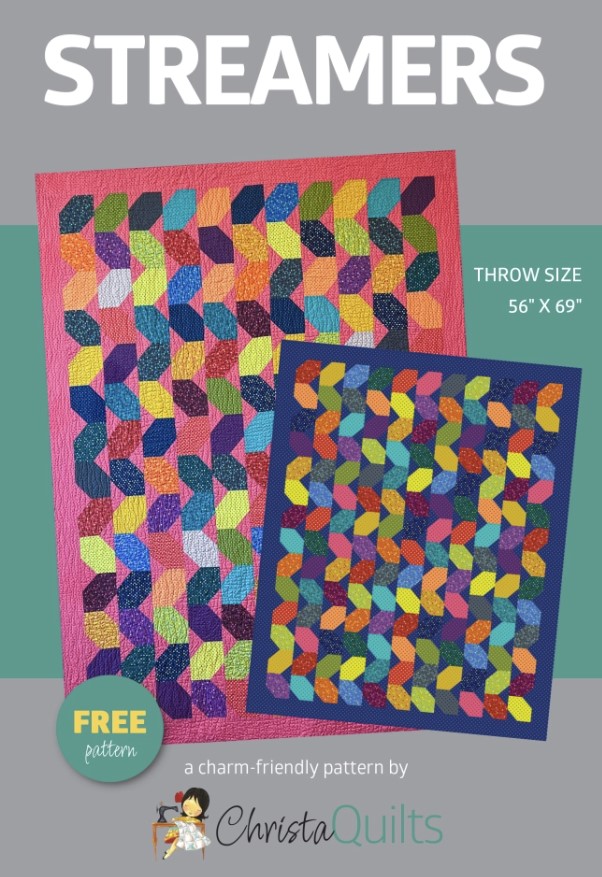 Dazzle Dots, free pattern, streamers, christa quilts