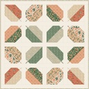 Rosy Deco Organic Cotton, Turning Leaves Pattern, Amy MacCready, Cloud9 Fabrics