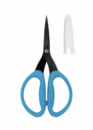 Karen Kay Buckley, Perfect Scissors Blue, 6in Medium Micro-Serrated, Non-slip Blade