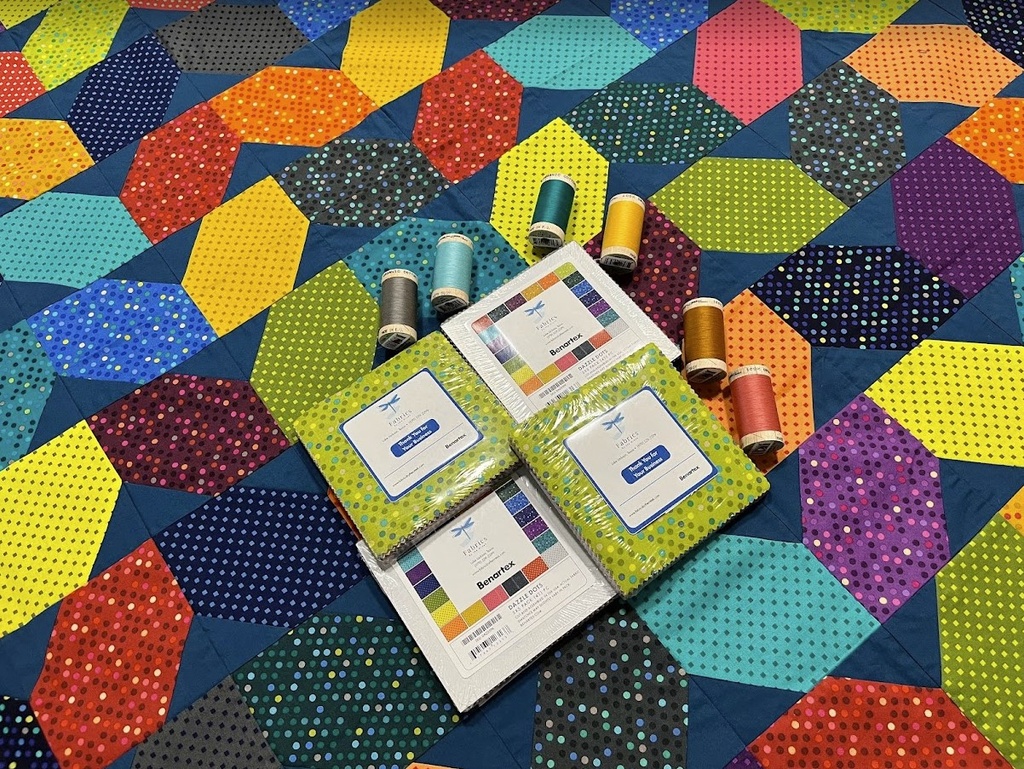 Dazzle Dots, 5x5 Charm 42pcs, Christa Watson, Benartex Fabrics