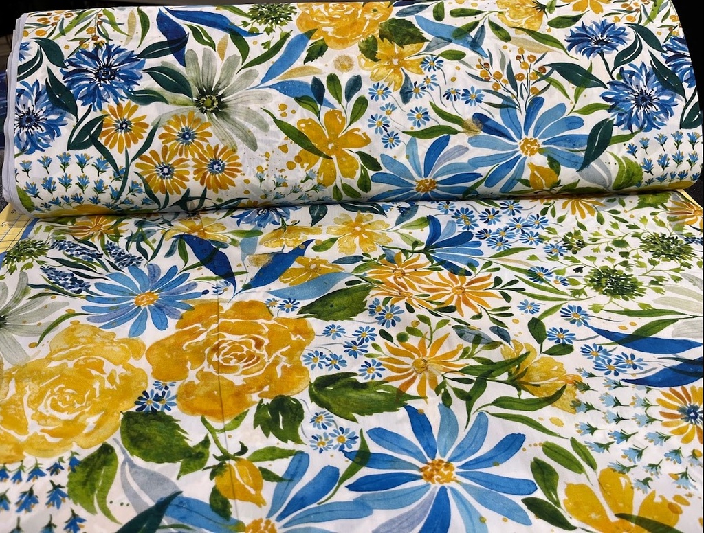 108" Wideback, Sunshine Blue Skies, Create Joy Project, Moda Fabrics