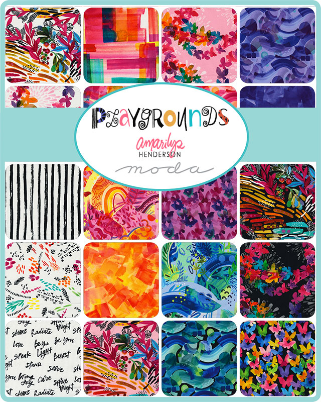 Playgrounds Sunrise, Rising Geometrics, Amarilys Henderson, Moda Fabrics