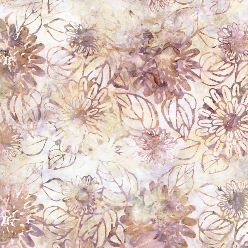 108" Wide back, Large Dahlias Stone, Timeless Treasures