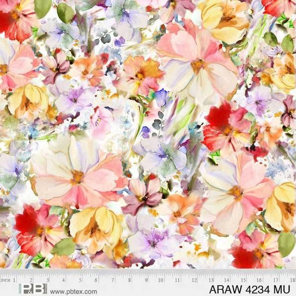108" Floral Wideback, Arabesque 4234 MU, P&B Textiles