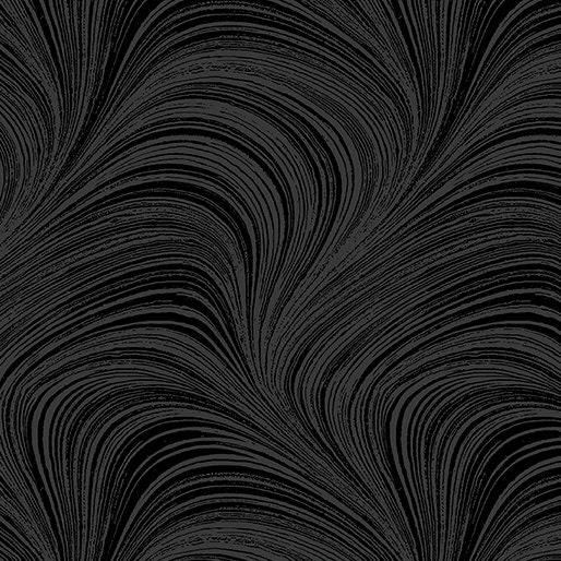 108in Wide Wave Texture Black by Jackie Robinson for Benartex Fabrics