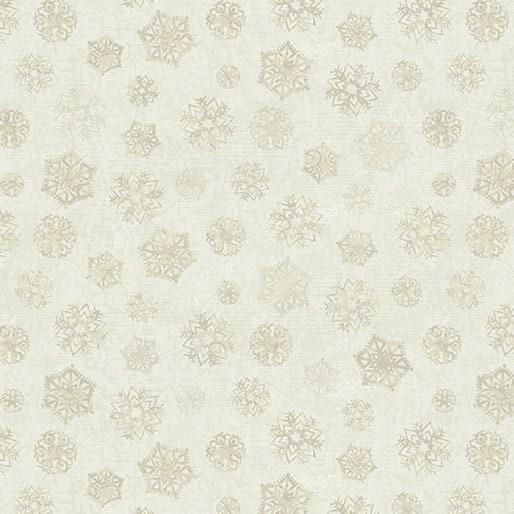 Brocade Flakes Ivory, Snowflakes, Kelly Rae Roberts, Christmas Fabric, Benartex Fabrics