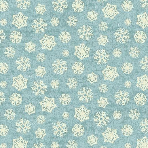 Brocade Flakes Light Teal, Snowflakes, Kelly Rae Roberts, Christmas Fabric, Benartex Fabrics