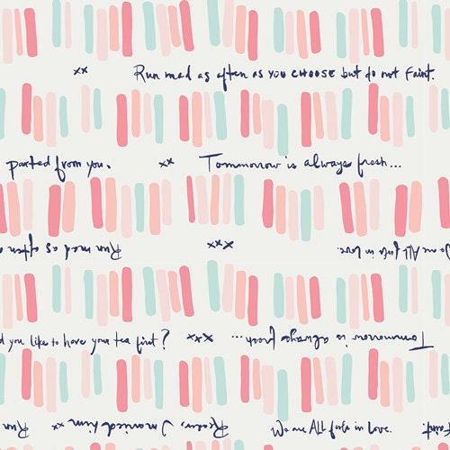 Cotton Word Fabric, by Amy Sinibaldi, Art Gallery Fabrics