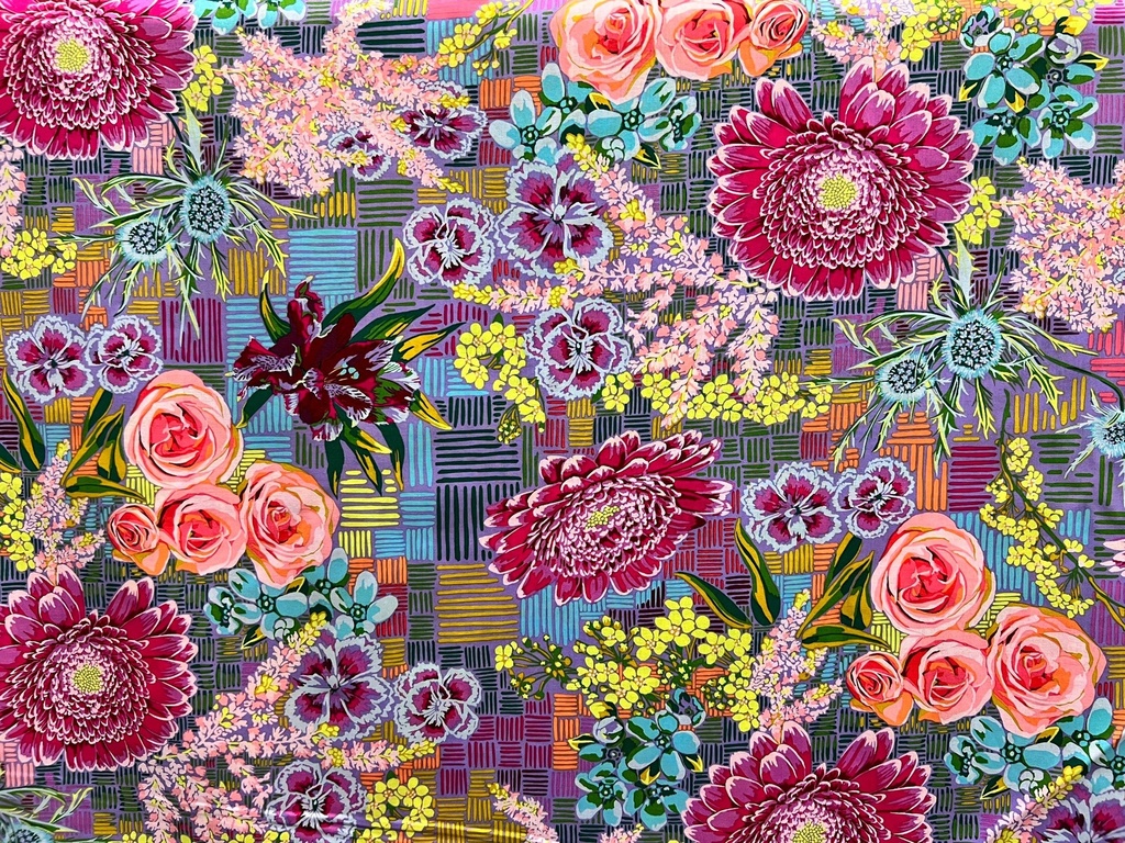 Floral Cotton Lawn, Anna Maria Horner, Tapestry Lilac, Vivacious, Free Spirit Fabrics