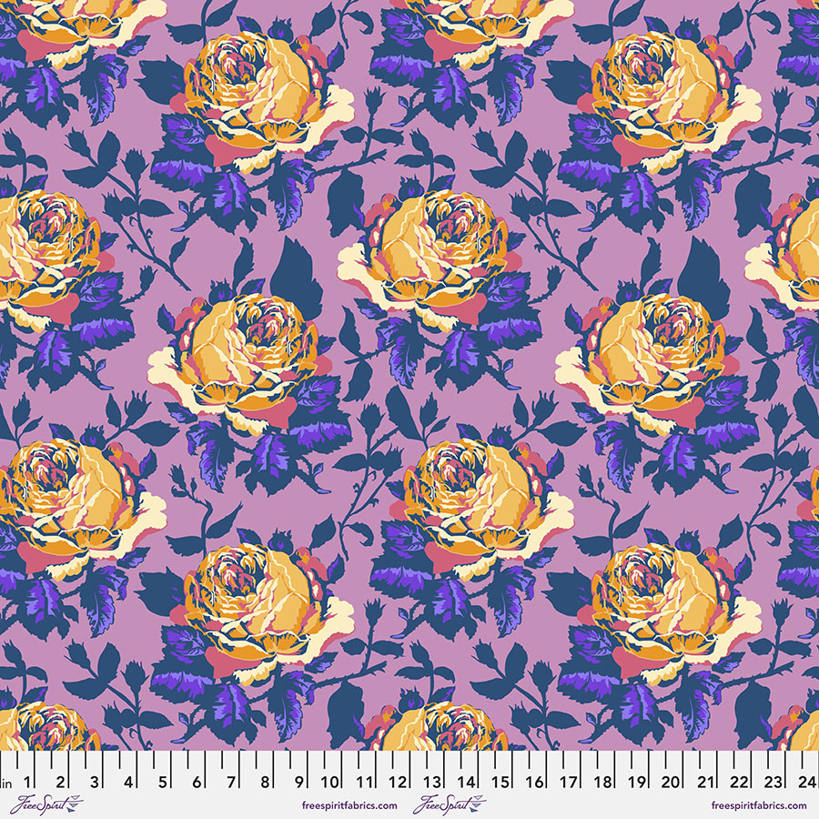 Large Roses Cotton Lawn, Vivacious, Anna Maria, Free Spirit Fabrics