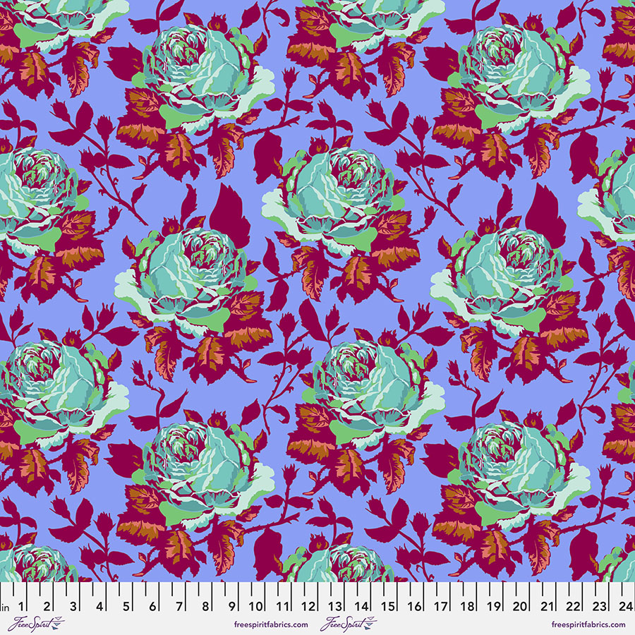 Large Roses Cotton Lawn, Vivacious, Anna Maria, Free Spirit Fabrics