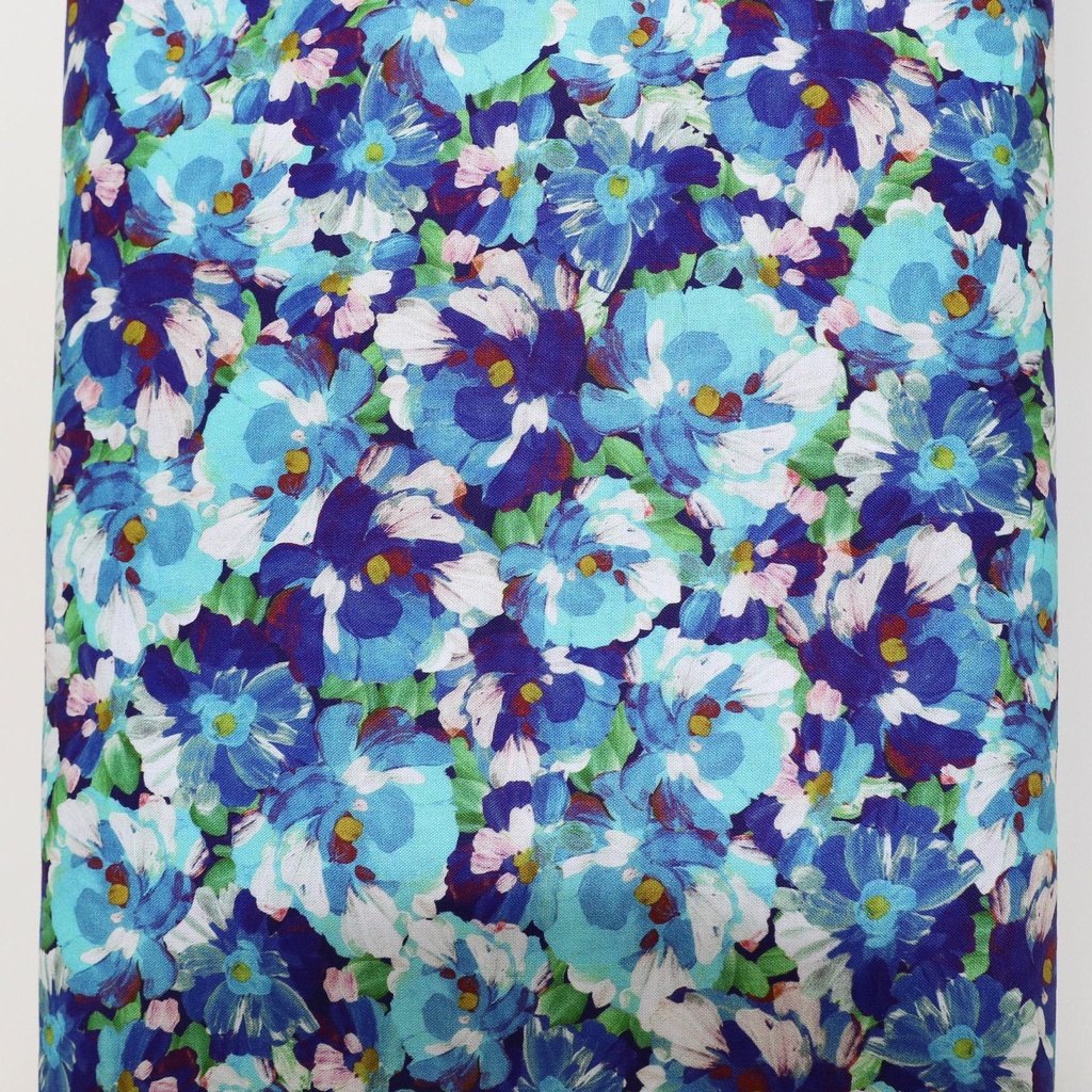 Painterly Petals, Evening, SRKD-20264-80, Cotton Quilting, Robert Kaufman Fabrics