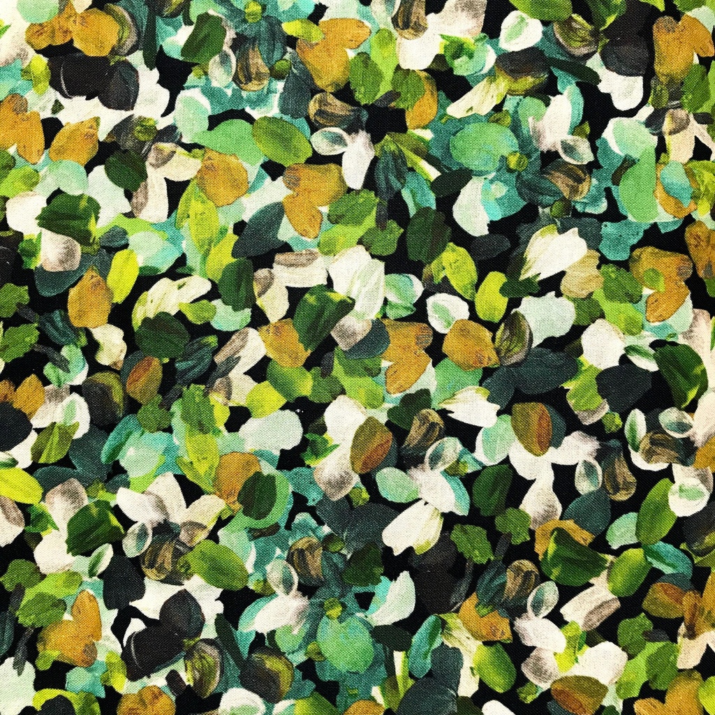 Painterly Petals, Olive, SRKD-20265-49, Cotton Quilting, Robert Kaufman Fabrics