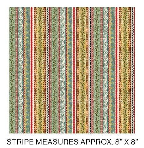 Striped Cotton Fabric, Christmas Magic, Kelly Rae Roberts, Benartex Fabrics