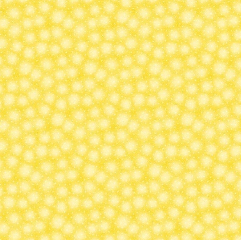 Yellow Cotton Fabric, Mini Stars Cotton, Sunshine, Blank Fabric