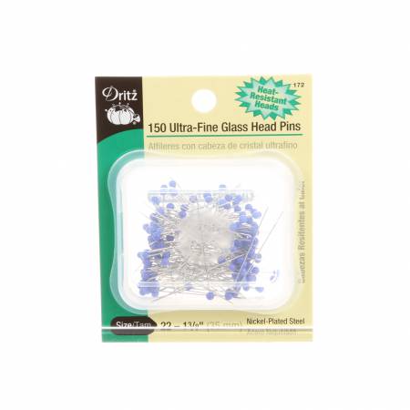 Pins Ultra Fine Glass Head, Dritz  1 3/8IN (34mm) 150ct