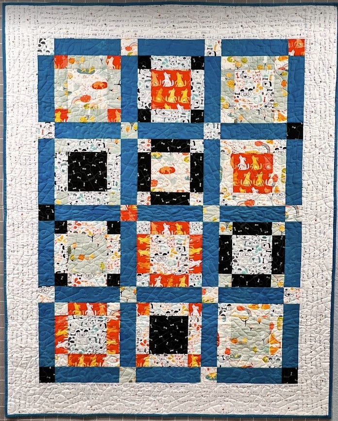 Sweet Puppy Dreams, 62" x 50", Sample Quilt, Art Gallery Fabrics