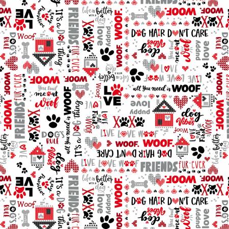 Dog Words, Knit & Coboodle, Kanvias Studio, Benartex Fabrics