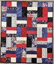 Aquarelle Dark Sample Quilt, 44" x 53", Art Gallery Fabrics