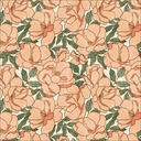 Rosy Deco Organic Cotton, Floribunda Light Coral/Green, Amy MacCready, Cloud9 Fabrics