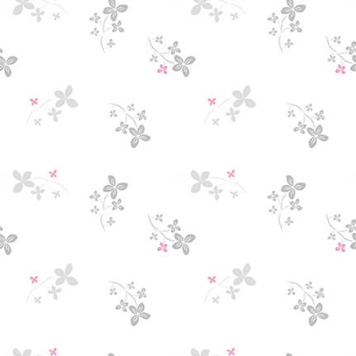 White Floral, Lower The Volume, Blank Fabric