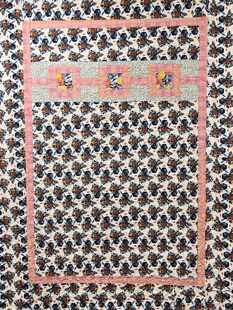 Boho Blooms Vases Sample Quilt, 61" x 81", Free Spirit Fabrics