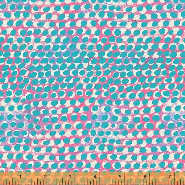 Layered Dot Hot Pink, Happy, Carrie Bloomston, Windham Fabric