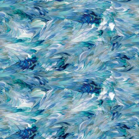 Fluidity Blue Teal, 108in Wide Back, P&B Textiles