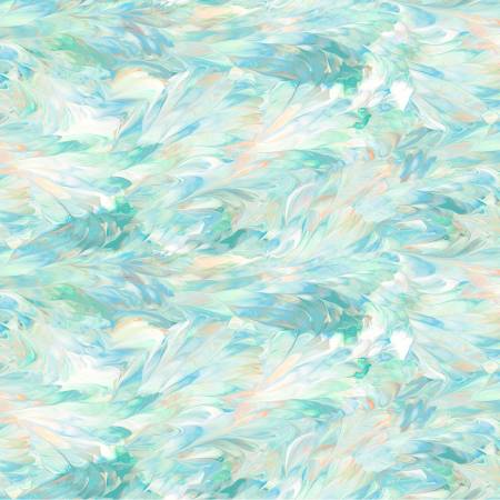 Fluidity Teal, 108in Wide Back, P&B Textiles