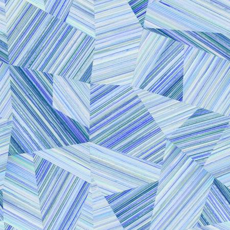 Geode Geometric Light Blue, 108in Wide Backing, P&B Textiles