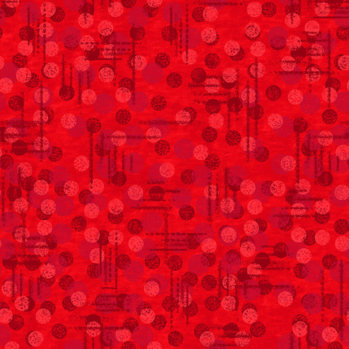 108" Red Jot Dot WideBack, Blank Quilting