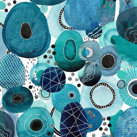 Aqua Ebb & Flow 108in Wideback, Windham Fabrics