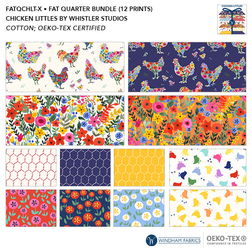 Chicken Littles, Fat Quarter Bundle, Windham Fabrics