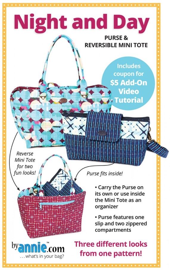 Night and Day, Purse & Reversible Mini Tote, ByAnnie