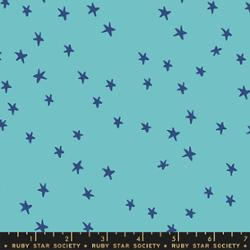 108" Starry Turquoise Wideback, Ruby Star, Moda Fabrics