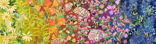 Wildflowers Ombre Panel, Robin Pickens, Moda Fabrics