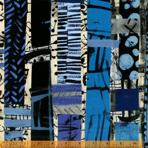 Marcia Derse, Totem, Abstract Digital Cotton, Windham Fabrics