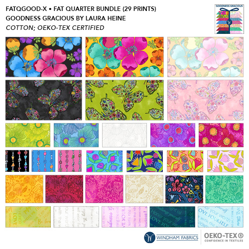 Goodness Gracious, Fat Quarter Bundle by Laura Heine, Windham Fabrics