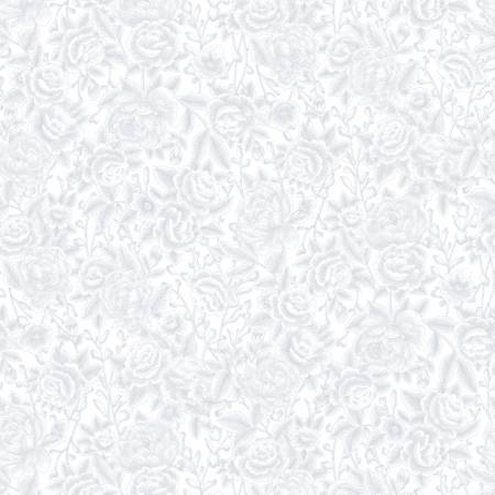 108in White/White Roses, Studio E Fabrics