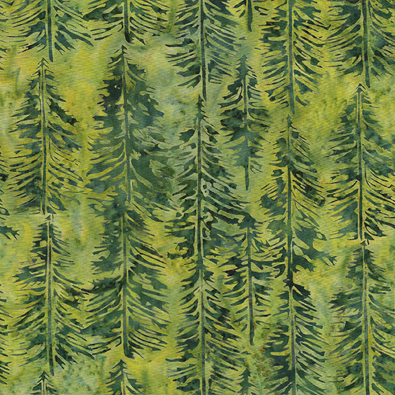 Evergreen Trees, The Grove, Kathy Engle, Island Batik