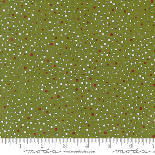 Dots, On Dasher Snowballs, Pine 55665 13, Moda Fabrics