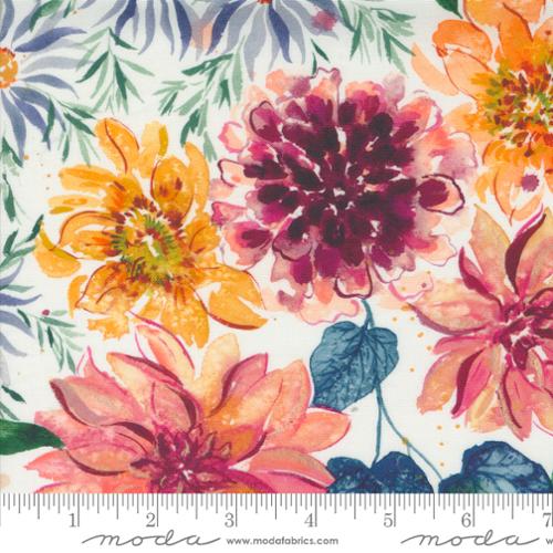 Retro Harvest Fall Flowers, Create Joy Project, Moda Fabrics