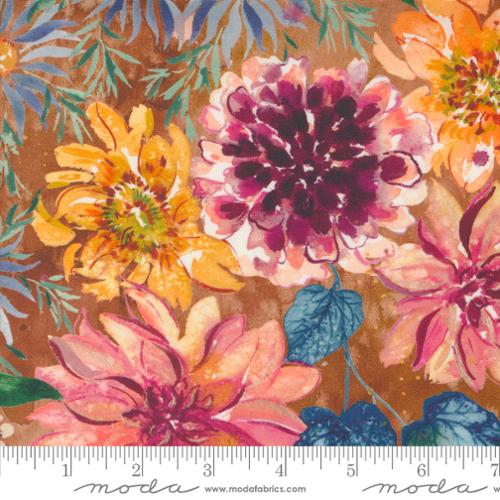 Retro Harvest Large Floral, Floribunda Amber, Create Joy Project, Moda Fabrics