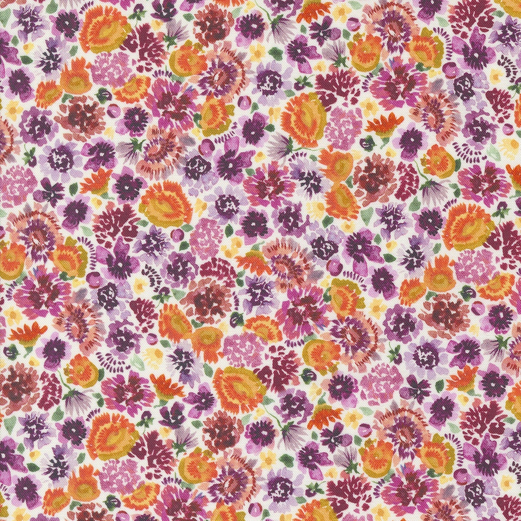 Autumn Daze Small Floral, Floribunda Violet, Create Joy Project, Moda Fabrics