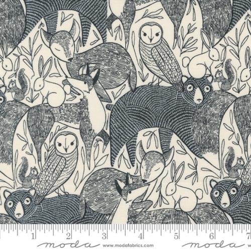 Novelty Animals Black & White, Woodland Wonder, Gingiber, Moda Fabrics