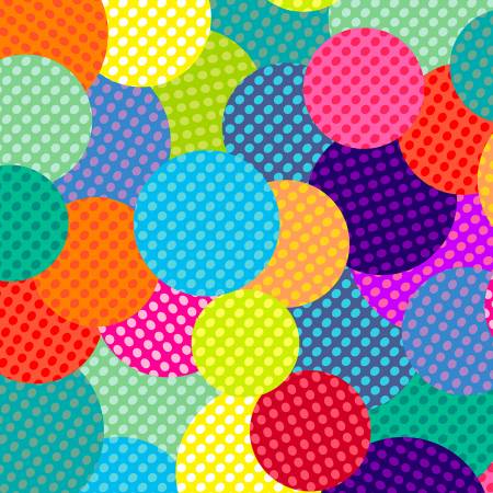 Rainbow Fun Polka Dot, 108in Wide Back, Windham Fabrics